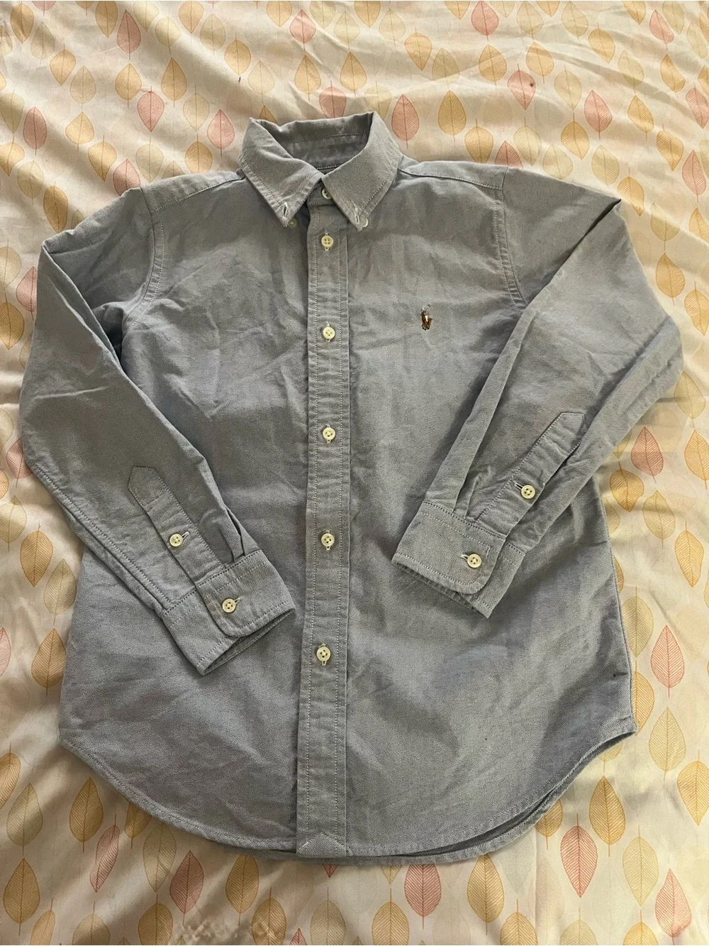 Ralph Lauren boys chambray blue button down shirt, size 6